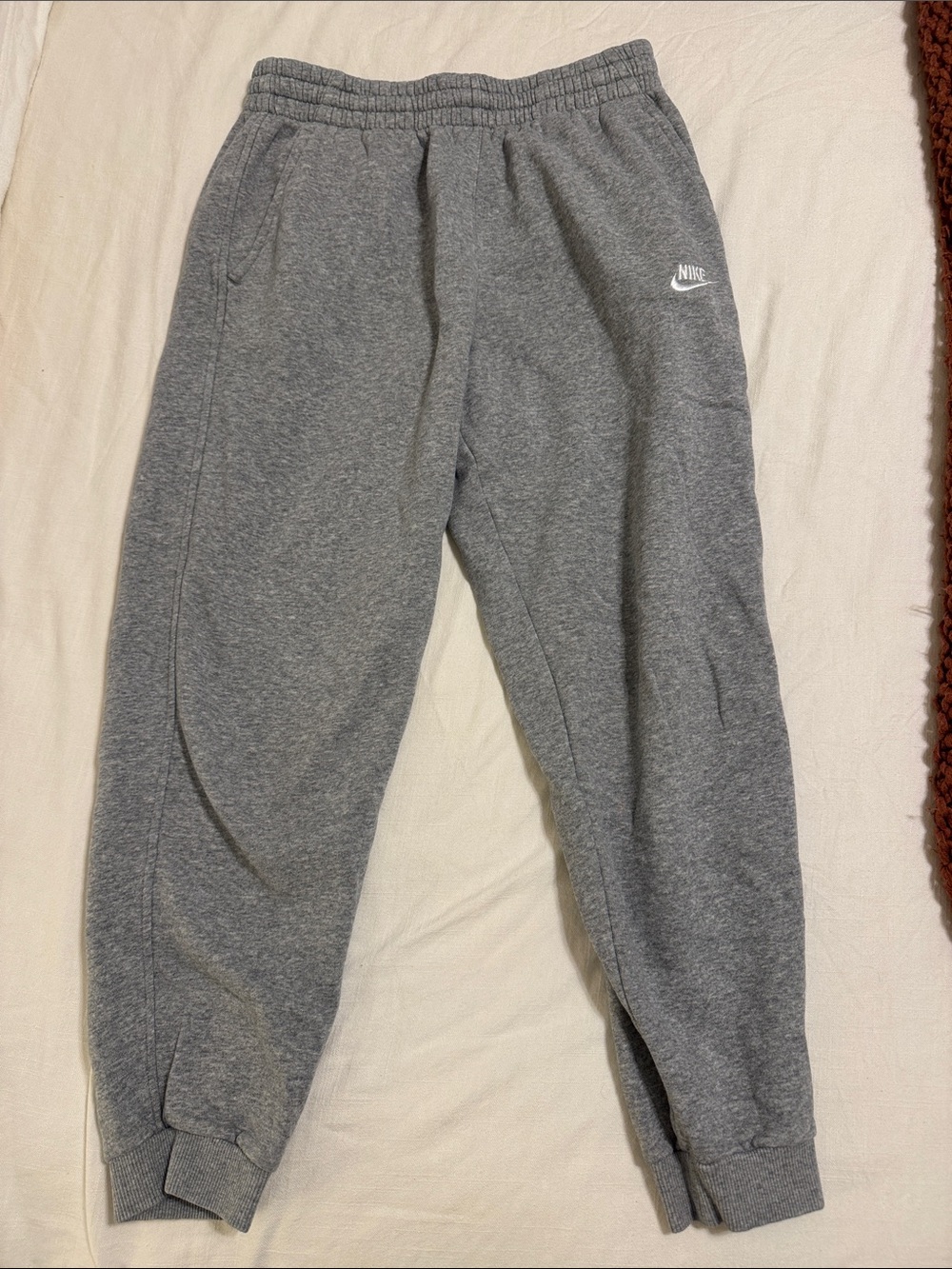Nike Kids' Gray Fleece Jogger Pants